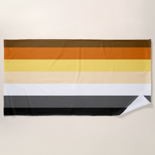 Serviette De Plage Cool propre classique Bear Pride drapeau (Devant)