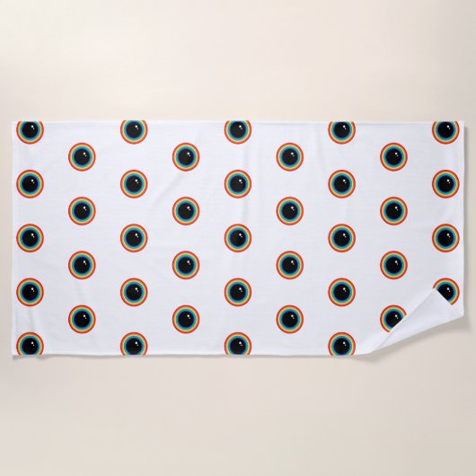 Serviette De Plage Cool Rainbow Eyes (Devant)