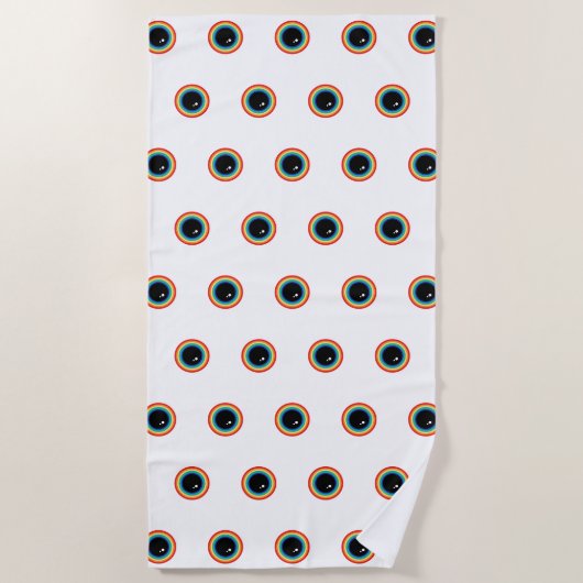 Serviette De Plage Cool Rainbow Eyes (Devant)