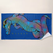Serviette de plage cool Rainbow Gator (Devant)