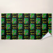 Serviette De Plage Cool Tropical Summer Accessoires Motif Noir (Devant)
