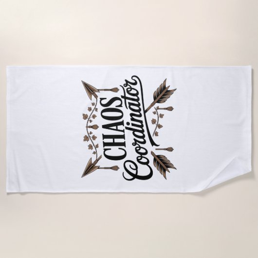 Serviette De Plage Coordonnateur de chaos (Devant)