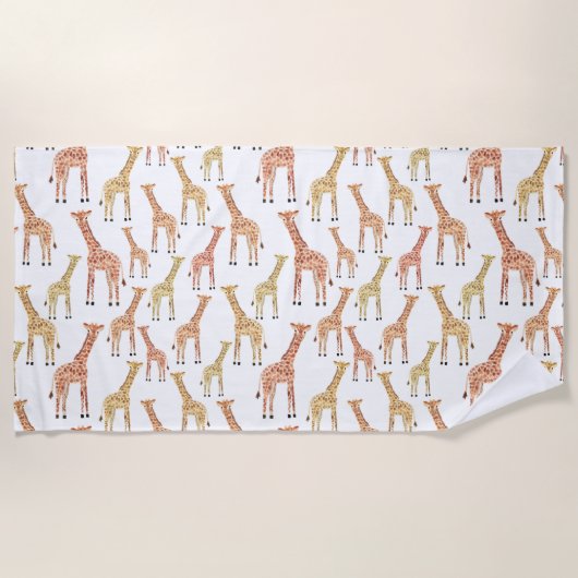 Serviette De Plage Copie de safari de girafe (Devant)