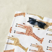 Serviette De Plage Copie de safari de girafe (En situation)