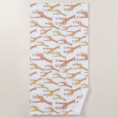 Serviette De Plage Copie de safari de girafe (Devant)