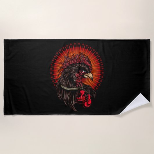 Serviette De Plage Coq de boîte (Devant)
