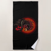 Serviette De Plage Coq de boîte (Devant)