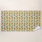 Serviette De Plage Coq de campagne rétro (Devant)