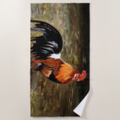 Serviette De Plage Coq/Gaulois/Rooster (Devant)