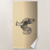 Serviette De Plage Coq rustique (Devant)