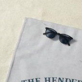 Serviette De Plage Coque conique bleu (En situation)