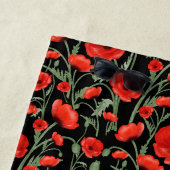 Serviette De Plage Coquelicots rouges (En situation)