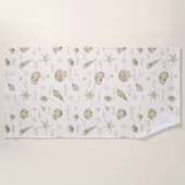 Serviette De Plage Coques Starfish Sun Fun Texte Sandstone ID918 (Devant)