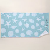 Serviette De Plage Coquillage et poisson-Starfish - Vibes d'été côtiè (Devant)