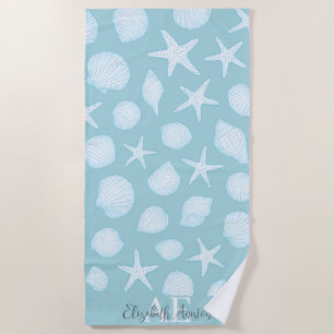Serviette De Plage Coquillage et poisson-Starfish - Vibes d'été côtiè