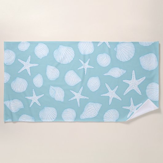 Serviette De Plage Coquillage et poisson-Starfish - Vibes d'été côtiè (Devant)