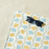 Serviette De Plage Coquillage et vagues d'été (En situation)