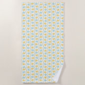 Serviette De Plage Coquillage et vagues d'été (Devant)