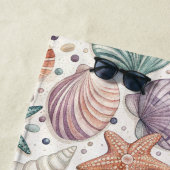 Serviette de plage Coquillage & Étoile de mer (En situation)
