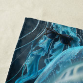 Serviette De Plage Coquillages bleus et noirs (En situation)