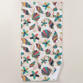 Serviette De Plage Coquillages colorés motif sans soudure (Devant)
