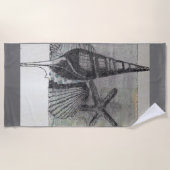 Serviette De Plage Coquillages de Long Island (Devant)