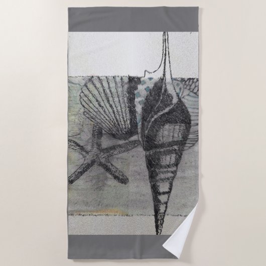 Serviette De Plage Coquillages de Long Island (Devant)