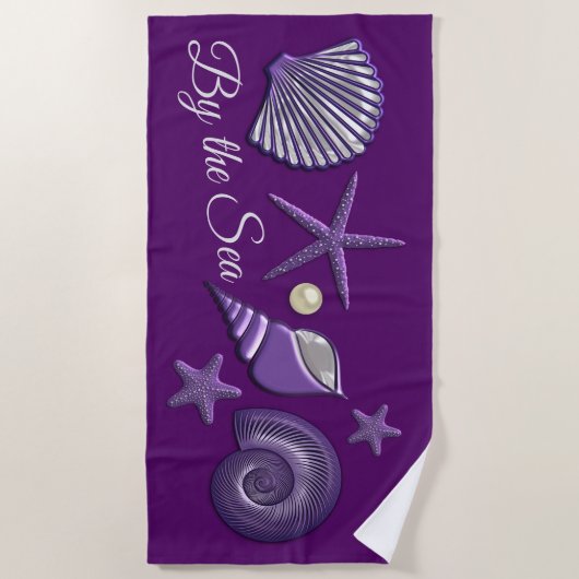Serviette De Plage Coquillages de pourpre (Devant)