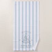 Serviette De Plage Coquillages et cloches de mariage EV côtière  (Devant)