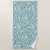 Serviette de plage coquillages et créatures marine (Devant)