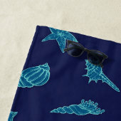 Serviette De Plage coquillages et étoiles de mer (En situation)
