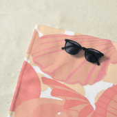 Serviette De Plage Coquillages rose et blanc Motif (En situation)