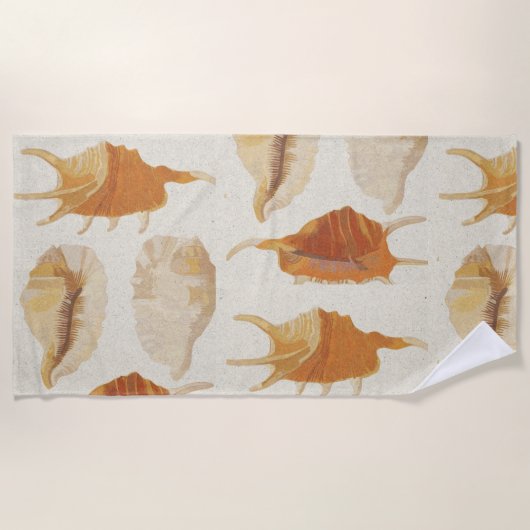Serviette De Plage Coquillages texturés (Devant)