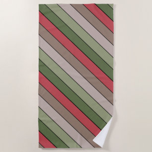 Serviette De Plage Coquille de noix de pistache verte rouge marron ra