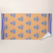 Serviette De Plage Corail octopique bleu (Devant)