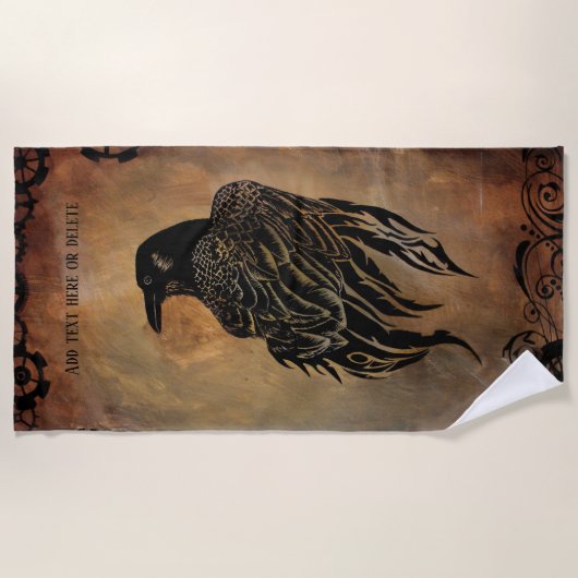 Serviette De Plage Corbeau (Devant)
