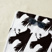Serviette De Plage Corbeau noir vol Thunder_Cove (En situation)