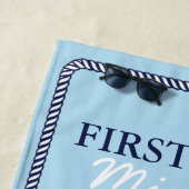 Serviette De Plage Corde et Ancre Marine Premier Mate ID402 (En situation)