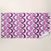 Serviette De Plage Cordes violettes ovales (Devant)