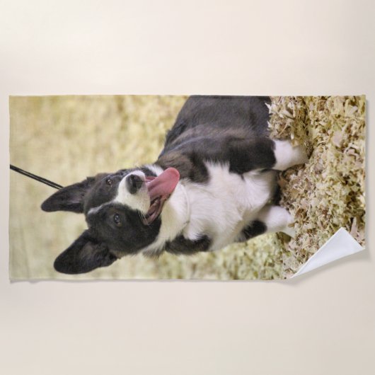 Serviette De Plage Corgi (Devant)