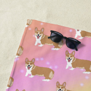 Serviette De Plage Corgi gallois mignon