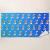 Serviette De Plage Corgi gallois mignon (Devant)