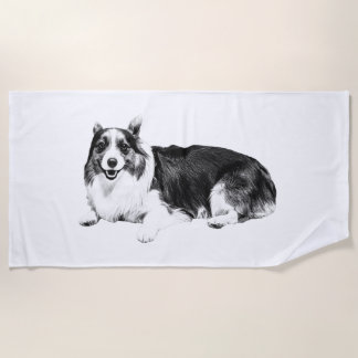 Serviette De Plage Corgi Laid Back Day
