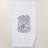 Serviette De Plage Corne d'Aventure de Licorne Activée Graphique Past (Devant)