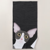 Serviette de plage Cornish Rex (Devant)