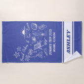 Serviette De Plage Correspondance de groupe de voyage d'été de plage  (Devant)