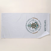 Serviette De Plage Correspondance familiale personnalisée (Devant)