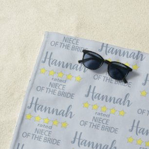 Serviette De Plage Cortège de Mariage & de Noce 5 Étoiles Nièce de la