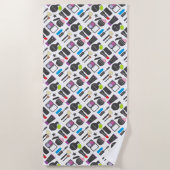 Serviette De Plage Cosmétique de maquillage funky Motif de collage (Devant)