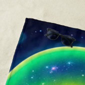 Serviette De Plage Cosmic Neon méduse (En situation)